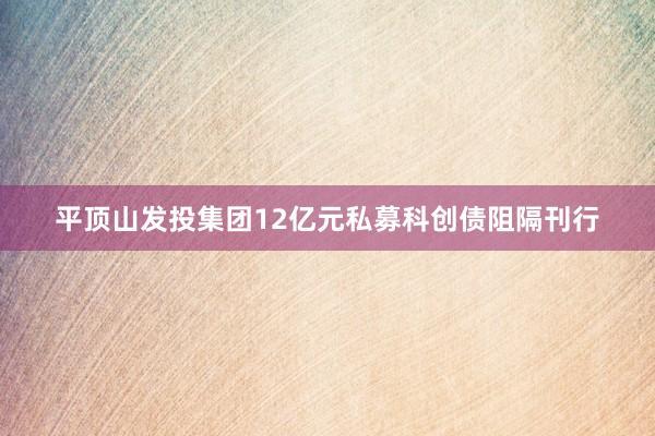 平顶山发投集团12亿元私募科创债阻隔刊行