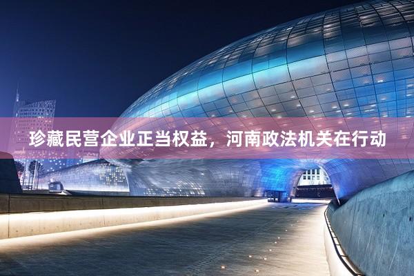 珍藏民营企业正当权益，河南政法机关在行动