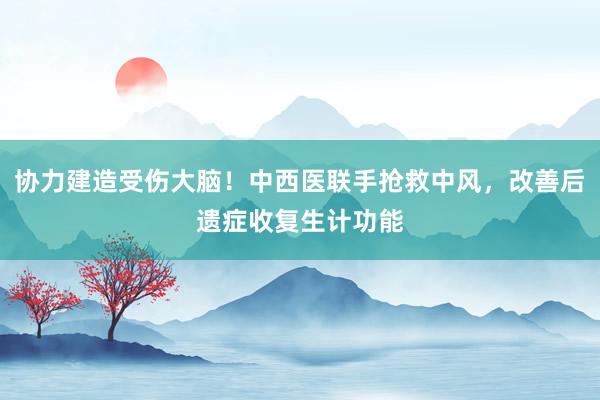 协力建造受伤大脑！中西医联手抢救中风，改善后遗症收复生计功能
