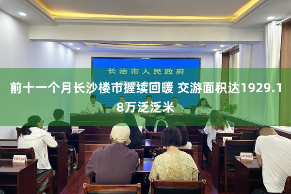 前十一个月长沙楼市握续回暖 交游面积达1929.18万泛泛米